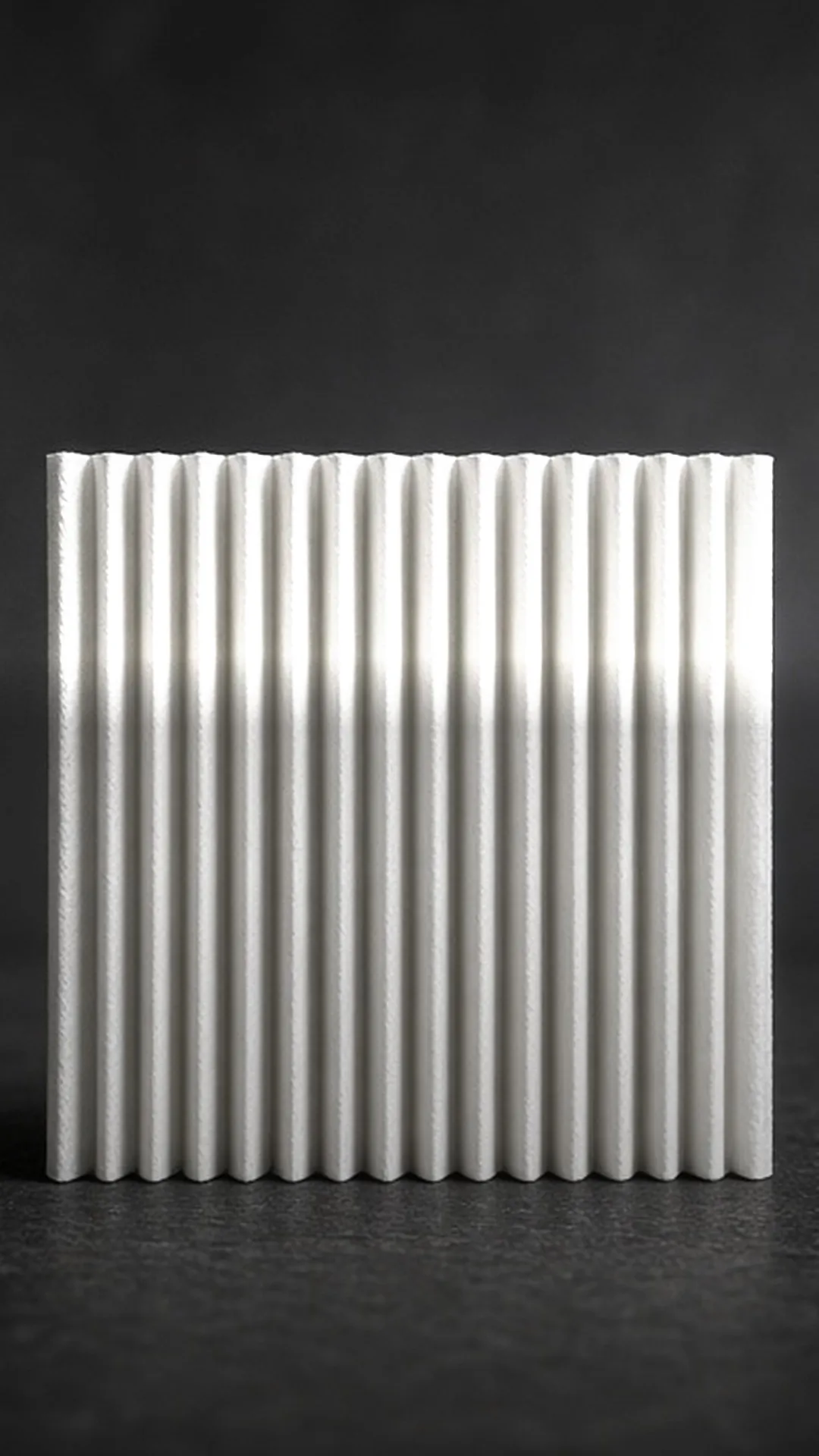 Close view of a white pleated filter